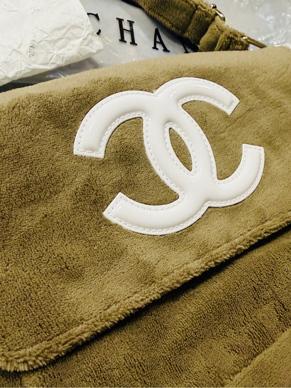 CHANEL Precision Bag with White CC Logo